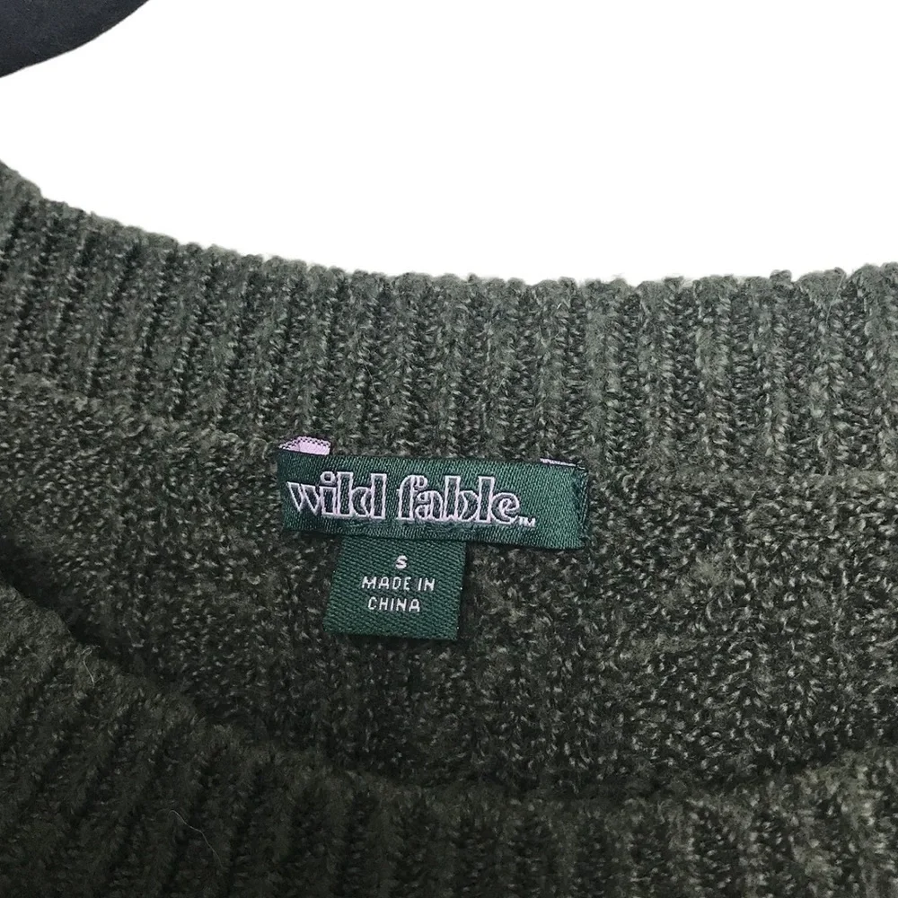 Wild Fable Green Knit Sweater Small